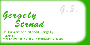 gergely strnad business card
